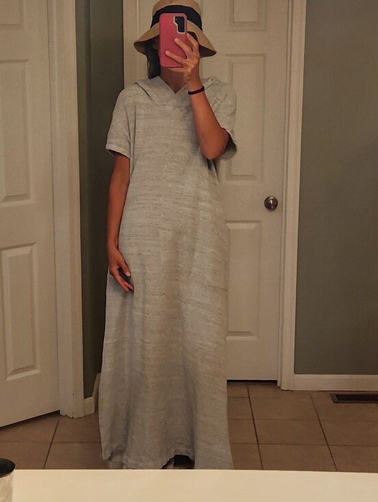 Free People Dresses & Skirts - Free People 100% Cotton Beach Cover Hooded Maxi Dress Size L
